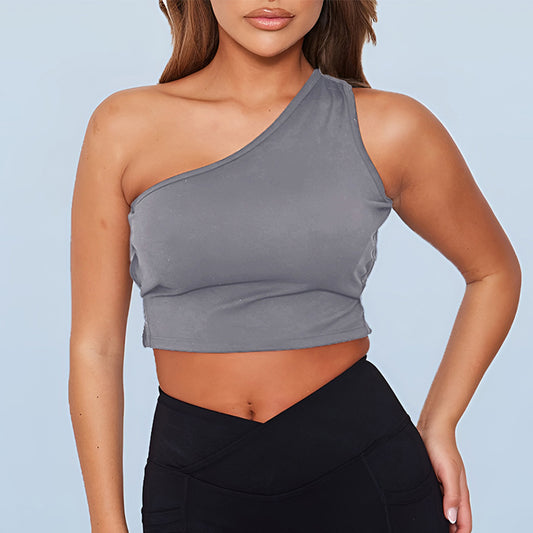 One Shoulder Crop Top