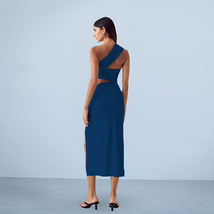 Cut-Out Midi Asymmetric Dress