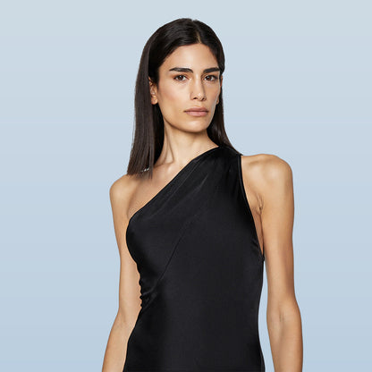 One Shoulder High-Low Hem Dress