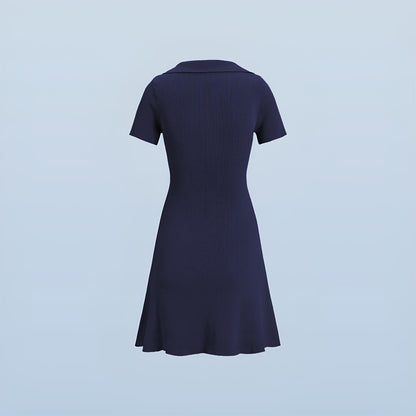 Collared Square Neck Dress